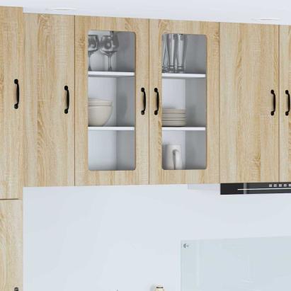 Dulap suspendat de bucătărie cu raft cu ușă 2 pcs Stejar Sonoma GartenMobel Dekor