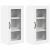 Dulap suspendat de bucătărie 2 pcs Alb lucios 40 x 31 x 80 cm GartenMobel Dekor