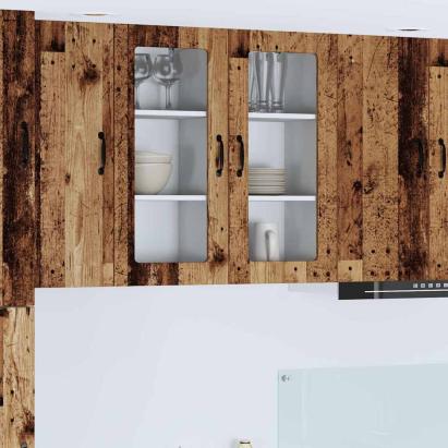 Dulap suspendat de bucătărie 2 pcs Lemn Vechi 40 x 31 x 80 cm GartenMobel Dekor