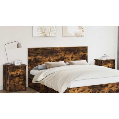 Tăblie cap cu headboard Stejar fumuriu 200 cm Lemn compozit GartenMobel Dekor