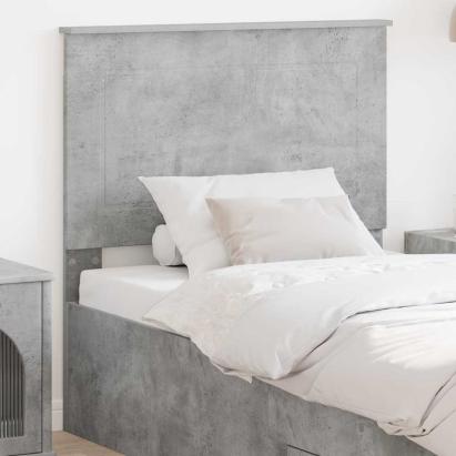 Tăblie cap cu headboard Gri din beton 80 cm Lemn compozit GartenMobel Dekor