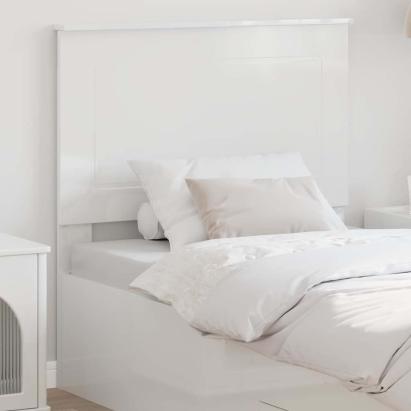 Tăblie cap cu headboard Alb lucios 80 cm Lemn compozit GartenMobel Dekor