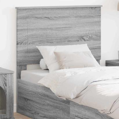 Tăblie cap cu headboard Gri Sonoma 80 cm Lemn compozit GartenMobel Dekor