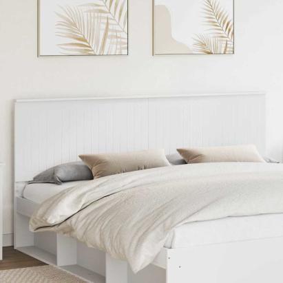 Tăblie cap cu headboard Alb 200 cm Lemn compozit GartenMobel Dekor