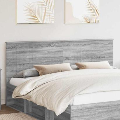 Tăblie cap cu headboard Gri Sonoma 200 cm Lemn compozit GartenMobel Dekor