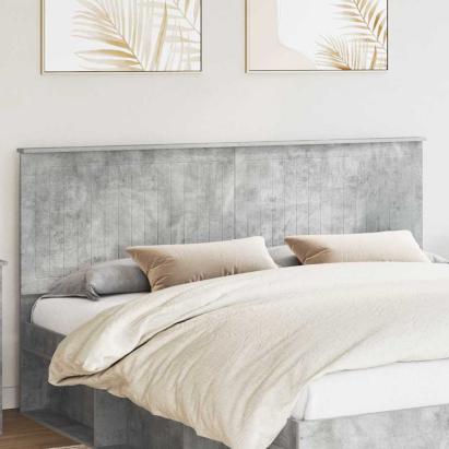 Tăblie cap cu headboard Gri din beton 180 cm Lemn compozit GartenMobel Dekor