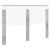 Tăblie cap cu headboard Gri din beton 150 cm Lemn compozit GartenMobel Dekor