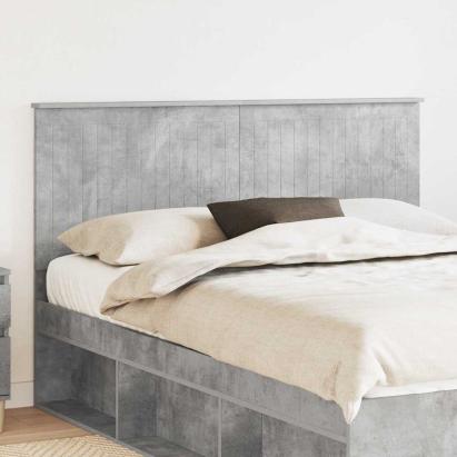 Tăblie cap cu headboard Gri din beton 150 cm Lemn compozit GartenMobel Dekor