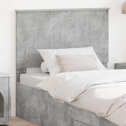 Tăblie cap cu headboard Gri din beton 100 cm Lemn compozit GartenMobel Dekor