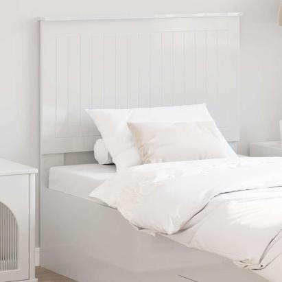 Tăblie cap cu headboard Alb Lucios 90 cm Lemn compozit GartenMobel Dekor