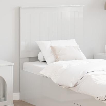 Tăblie cap cu headboard Alb Lucios 75 cm Lemn compozit GartenMobel Dekor