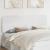 Tăblie cap cu headboard Alb Lucios 200 cm Lemn compozit GartenMobel Dekor