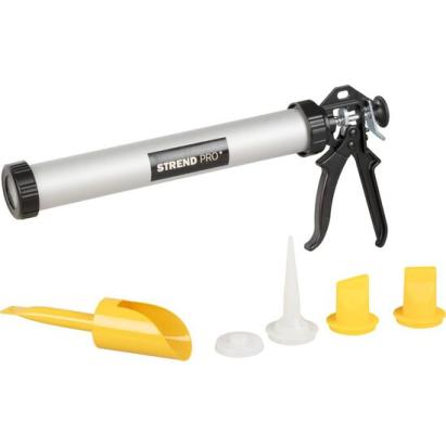 Pistol, presa, cartus silicon, tub, 600 ml, cu set accesorii, 5 piese, Strend Pro GartenVIP DiyLine
