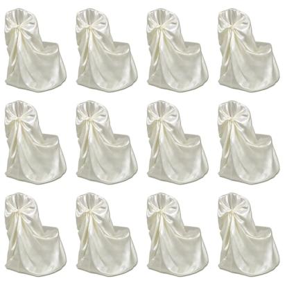 Husă de scaun pentru nunți, 12 buc., crem GartenMobel Dekor