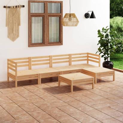 Set mobilier de grădină, 6 piese, lemn masiv de pin GartenMobel Dekor