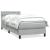 Pat box spring cu saltea, gri deschis, 80x210 cm, catifea GartenMobel Dekor