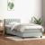 Pat box spring cu saltea, gri deschis, 80x210 cm, catifea GartenMobel Dekor
