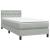 Pat box spring cu saltea, gri deschis, 80x210 cm, catifea GartenMobel Dekor