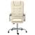 Fotoliu de birou rabatabil cu masaj, crem, piele ecologică GartenMobel Dekor