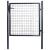 Poartă de grădină din plasă, oțel galvanizat, gri, 100x100 cm GartenMobel Dekor