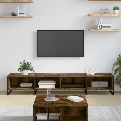Cabinet TV Stejar fumuriu 170.5 x 36 x 30.5 cm Lemn compozit GartenMobel Dekor