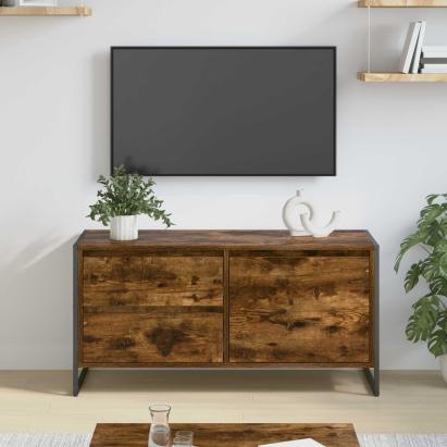 Cabinet TV Stejar fumuriu 100 x 36 x 49.5 cm Lemn compozit GartenMobel Dekor