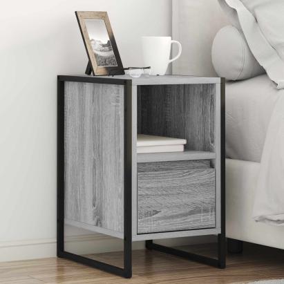 Noptieră 2 pcs Gri Sonoma 39,5 x 30 x 50 cm Lemn compozit GartenMobel Dekor
