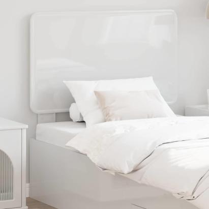 Tăblie cap cu headboard Alb Lucios 100 cm Lemn compozit GartenMobel Dekor