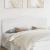 Tăblie cap cu headboard Alb Lucios 180 cm Lemn compozit GartenMobel Dekor