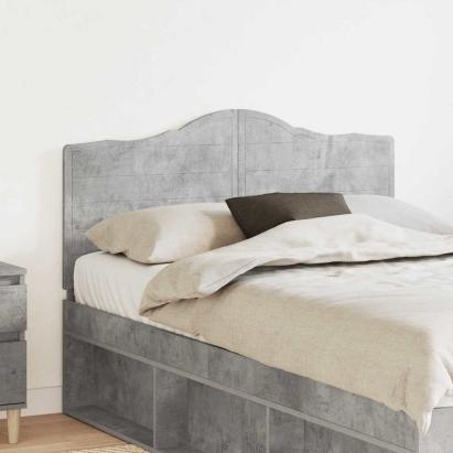 Tăblie cap cu headboard Gri din beton 120 cm Lemn compozit GartenMobel Dekor