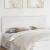 Tăblie cap cu headboard Alb 200 cm Lemn compozit GartenMobel Dekor