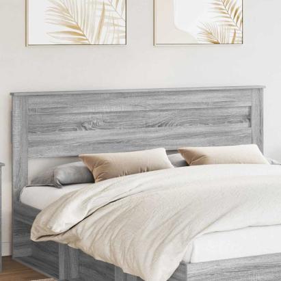 Tăblie cap cu headboard Gri Sonoma 200 cm Lemn compozit GartenMobel Dekor