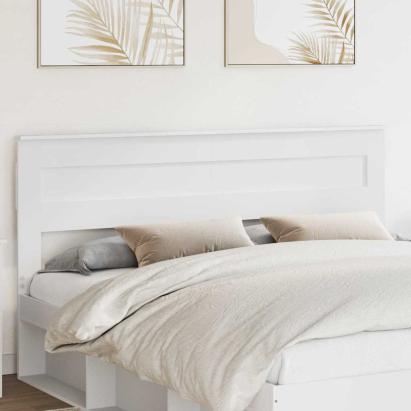Tăblie cap cu headboard Alb 180 cm Lemn compozit GartenMobel Dekor