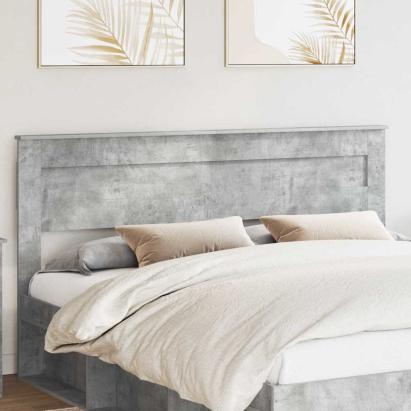 Tăblie cap cu headboard Gri din beton 180 cm Lemn compozit GartenMobel Dekor