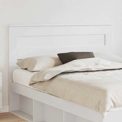 Tăblie cap cu headboard Alb 160 cm Lemn compozit GartenMobel Dekor