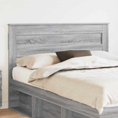 Tăblie cap cu headboard Gri Sonoma 160 cm Lemn compozit GartenMobel Dekor