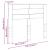 Tăblie cap cu headboard Gri Sonoma 135 cm Lemn compozit GartenMobel Dekor