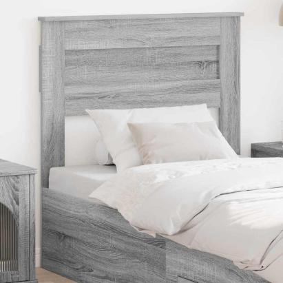 Tăblie cap cu headboard Gri Sonoma 90 cm Lemn compozit GartenMobel Dekor