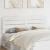 Tăblie cap cu headboard Alb 200 cm Lemn compozit GartenMobel Dekor
