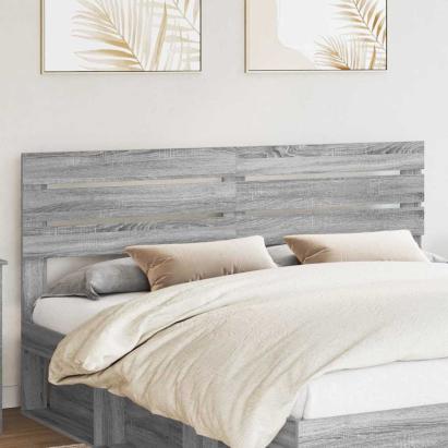 Tăblie cap cu headboard Gri Sonoma 180 cm Lemn compozit GartenMobel Dekor