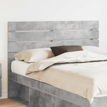 Tăblie cap cu headboard Gri din beton 150 cm Lemn compozit GartenMobel Dekor