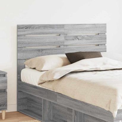 Tăblie cap cu headboard Gri Sonoma 135 cm Lemn compozit GartenMobel Dekor