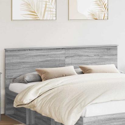 Tăblie cap cu headboard Gri Sonoma 200 cm Lemn compozit GartenMobel Dekor