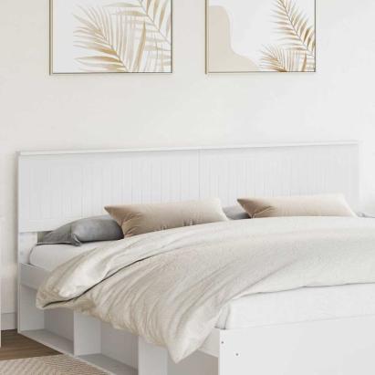 Tăblie cap cu headboard Alb 200 cm Lemn compozit GartenMobel Dekor