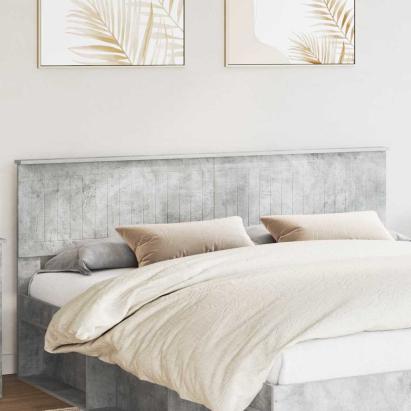 Tăblie cap cu headboard Gri din beton 180 cm Lemn compozit GartenMobel Dekor