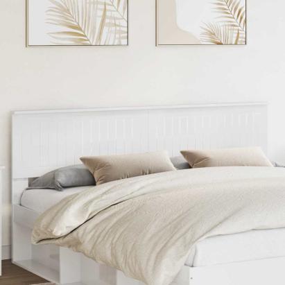 Tăblie cap cu headboard Alb Lucios 180 cm Lemn compozit GartenMobel Dekor