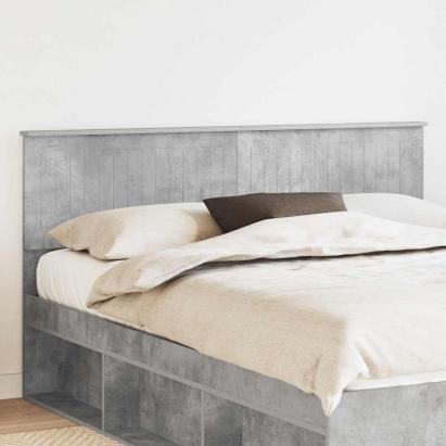 Tăblie cap cu headboard Gri din beton 160 cm Lemn compozit GartenMobel Dekor