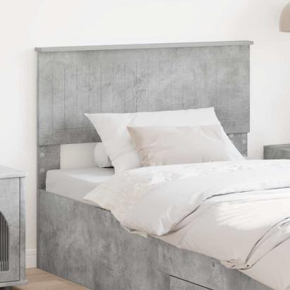 Tăblie cap cu headboard Gri din beton 100 cm Lemn compozit GartenMobel Dekor