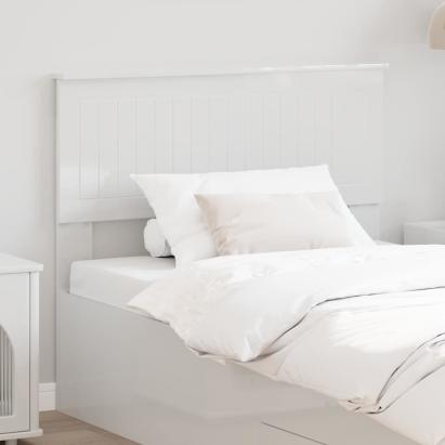 Tăblie cap cu headboard Alb Lucios 100 cm Lemn compozit GartenMobel Dekor