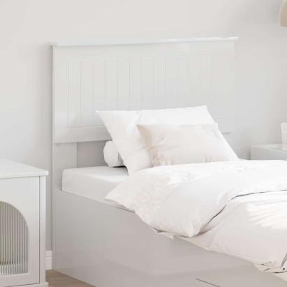 Tăblie cap cu headboard Alb Lucios 80 cm Lemn compozit GartenMobel Dekor
